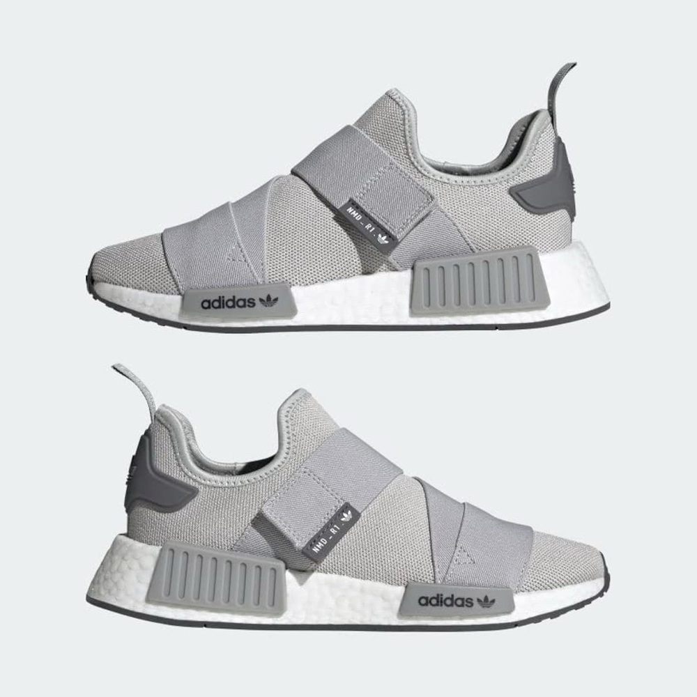 Adidas Women's NMD R1 Slip On Shoes, Grey, Size 9.5